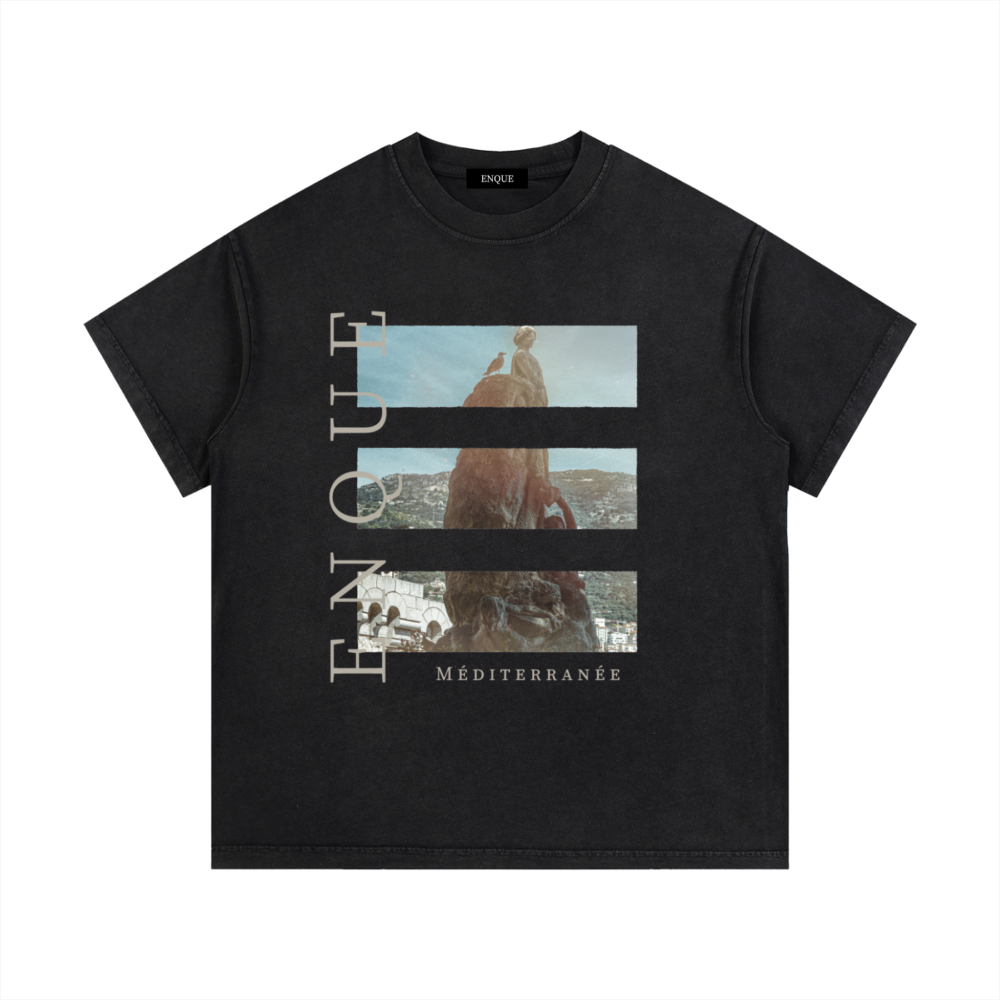 Statue de Monaco - Oversized Boxy Vintage Tee