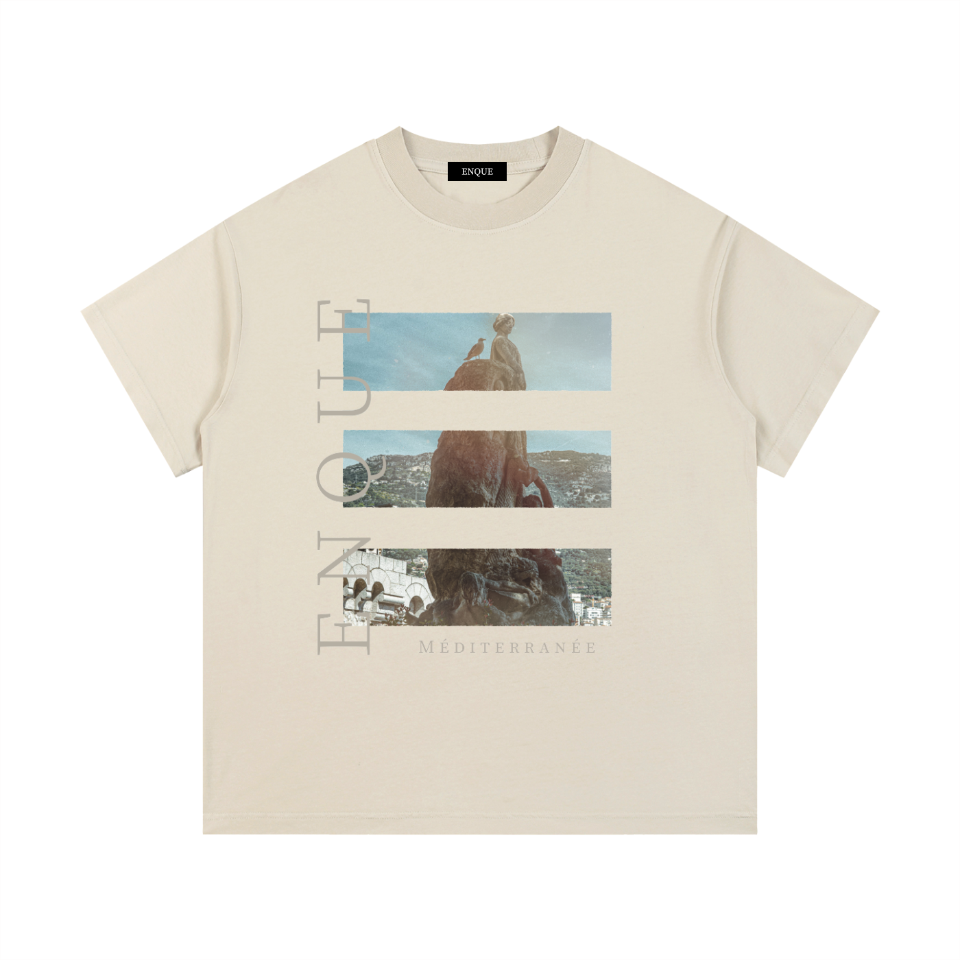 Statue de Monaco - Oversized Boxy Vintage Tee