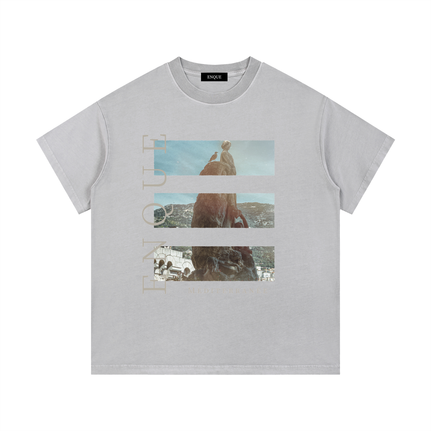 Statue de Monaco - Oversized Boxy Vintage Tee