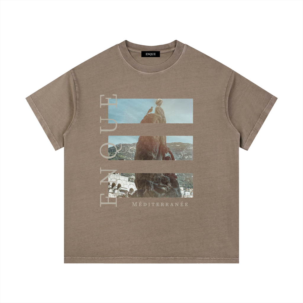 Statue de Monaco - Oversized Boxy Vintage Tee