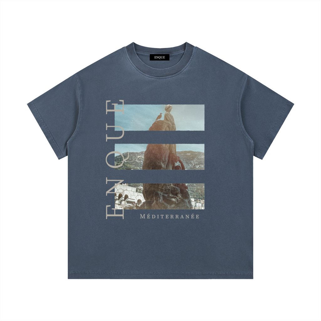 Statue de Monaco - Oversized Boxy Vintage Tee