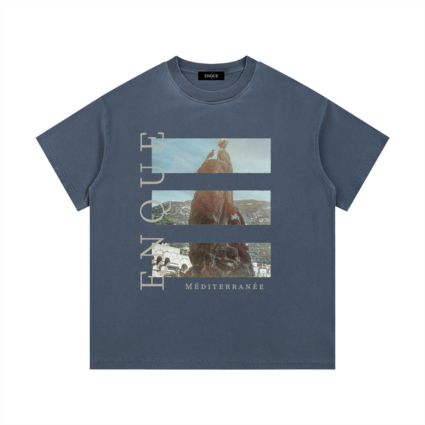 Statue de Monaco - Oversized Boxy Vintage Tee
