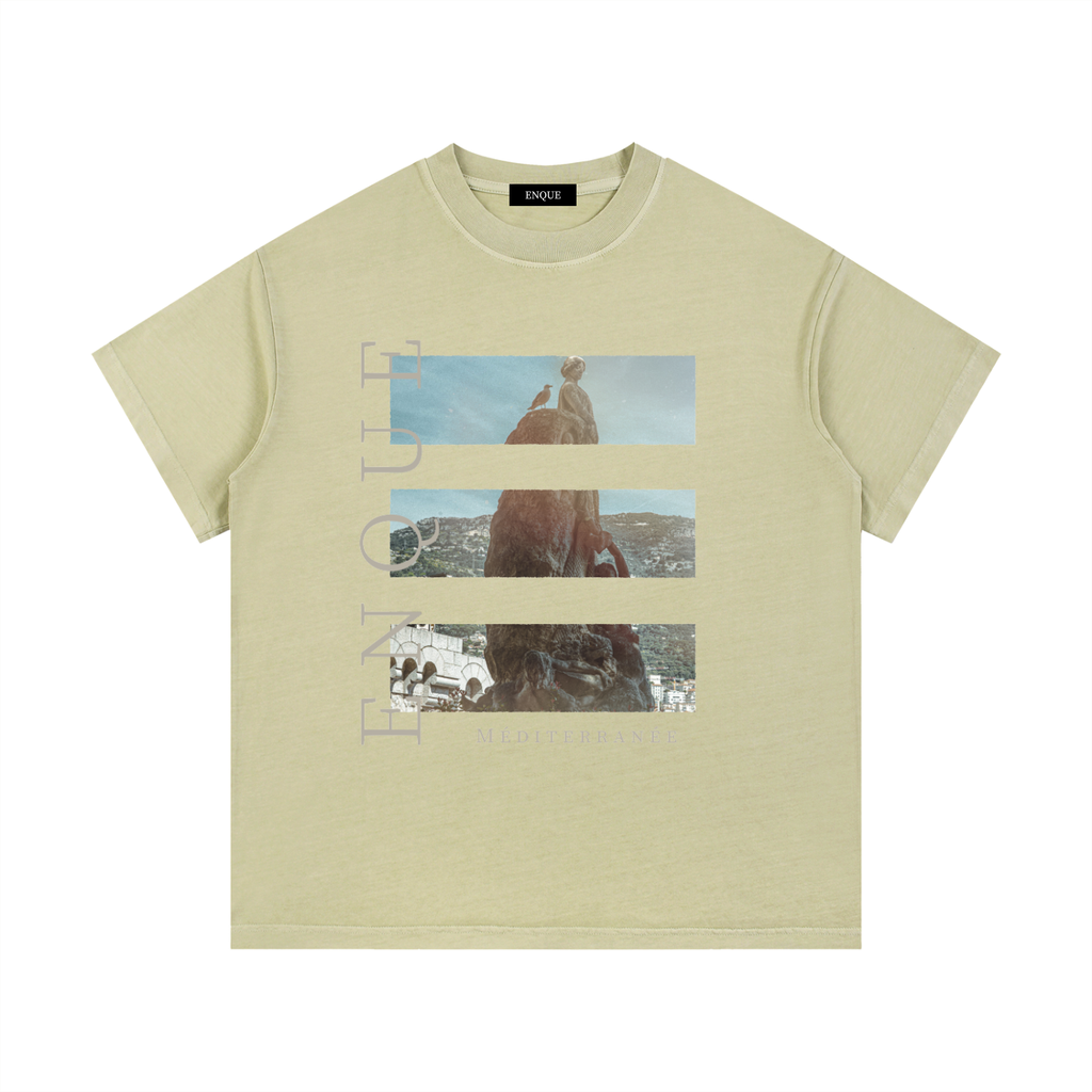 Statue de Monaco - Oversized Boxy Vintage Tee