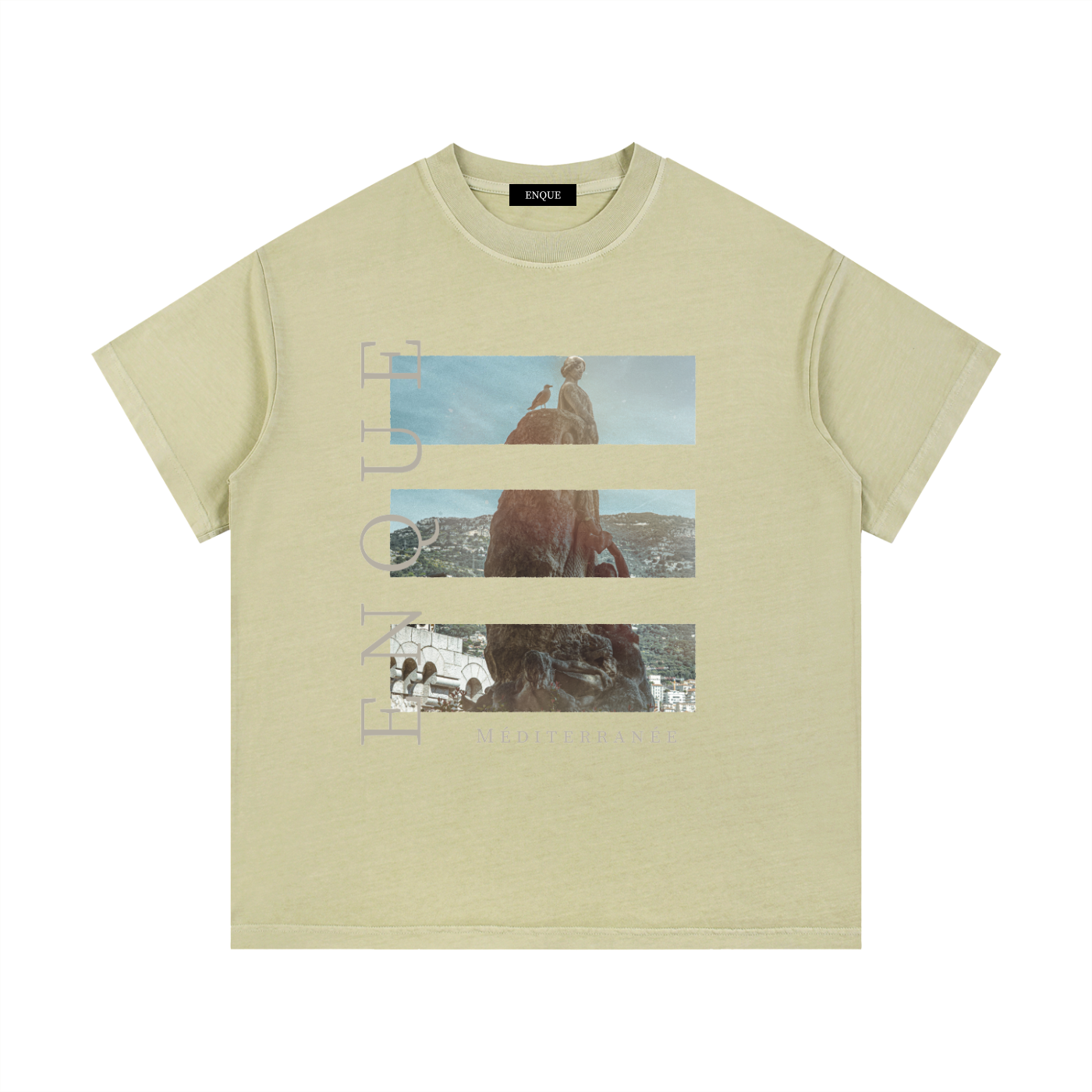 Statue de Monaco - Oversized Boxy Vintage Tee