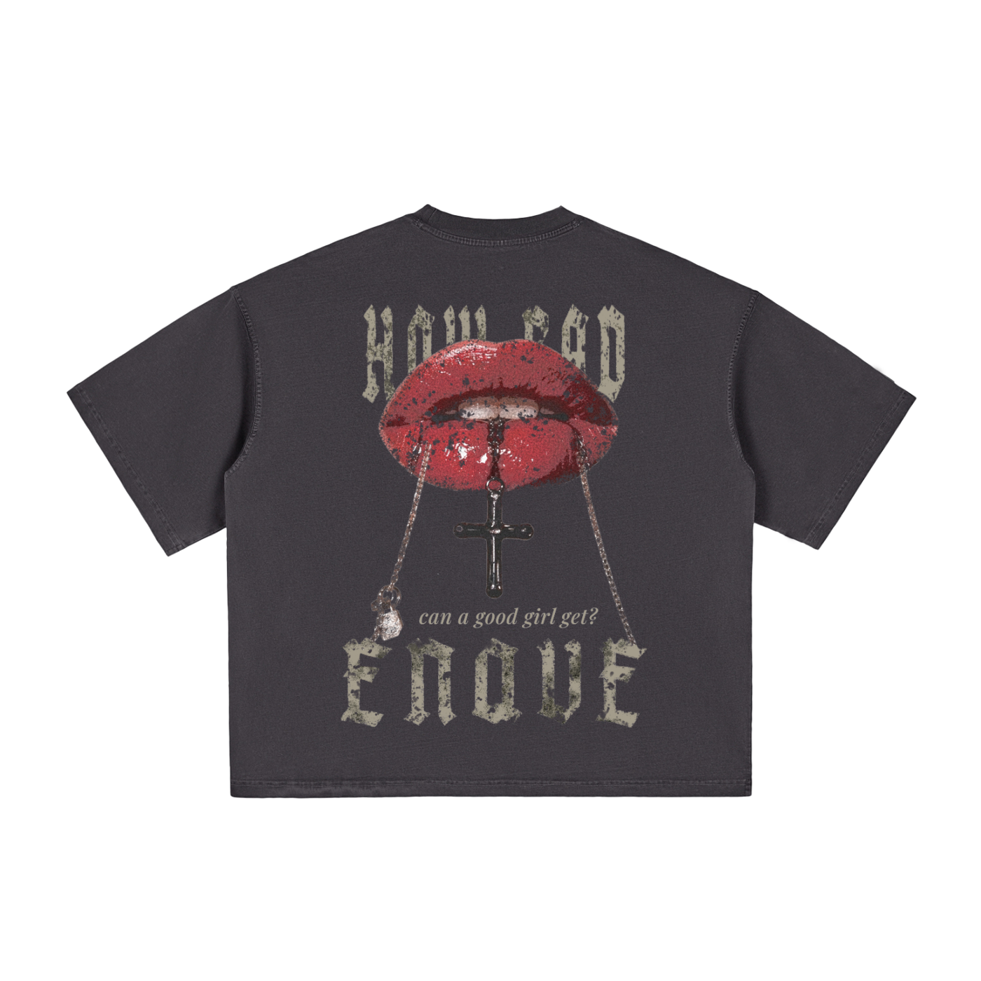 Pendant Lips Vintage Washed Tee