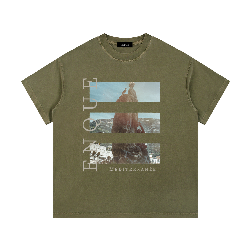 Statue de Monaco - Oversized Boxy Vintage Tee