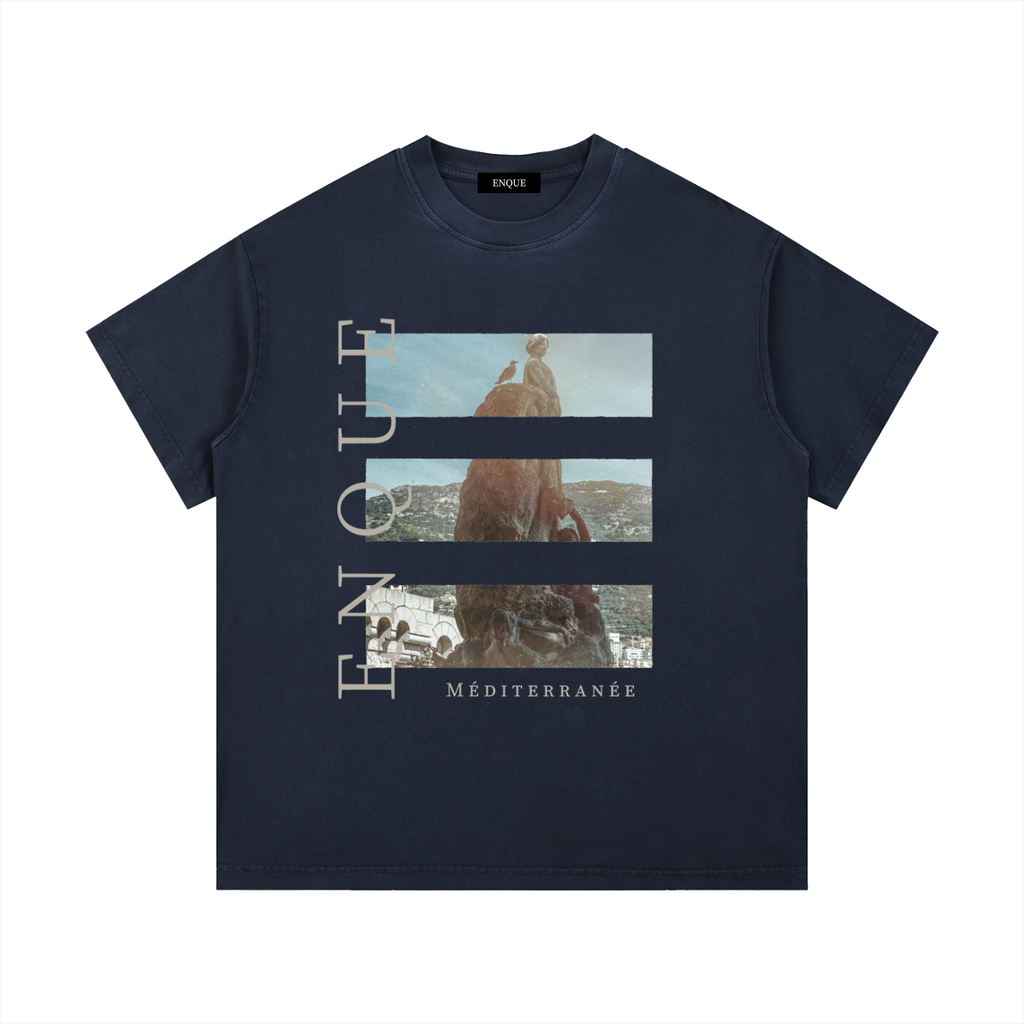 Statue de Monaco - Oversized Boxy Vintage Tee
