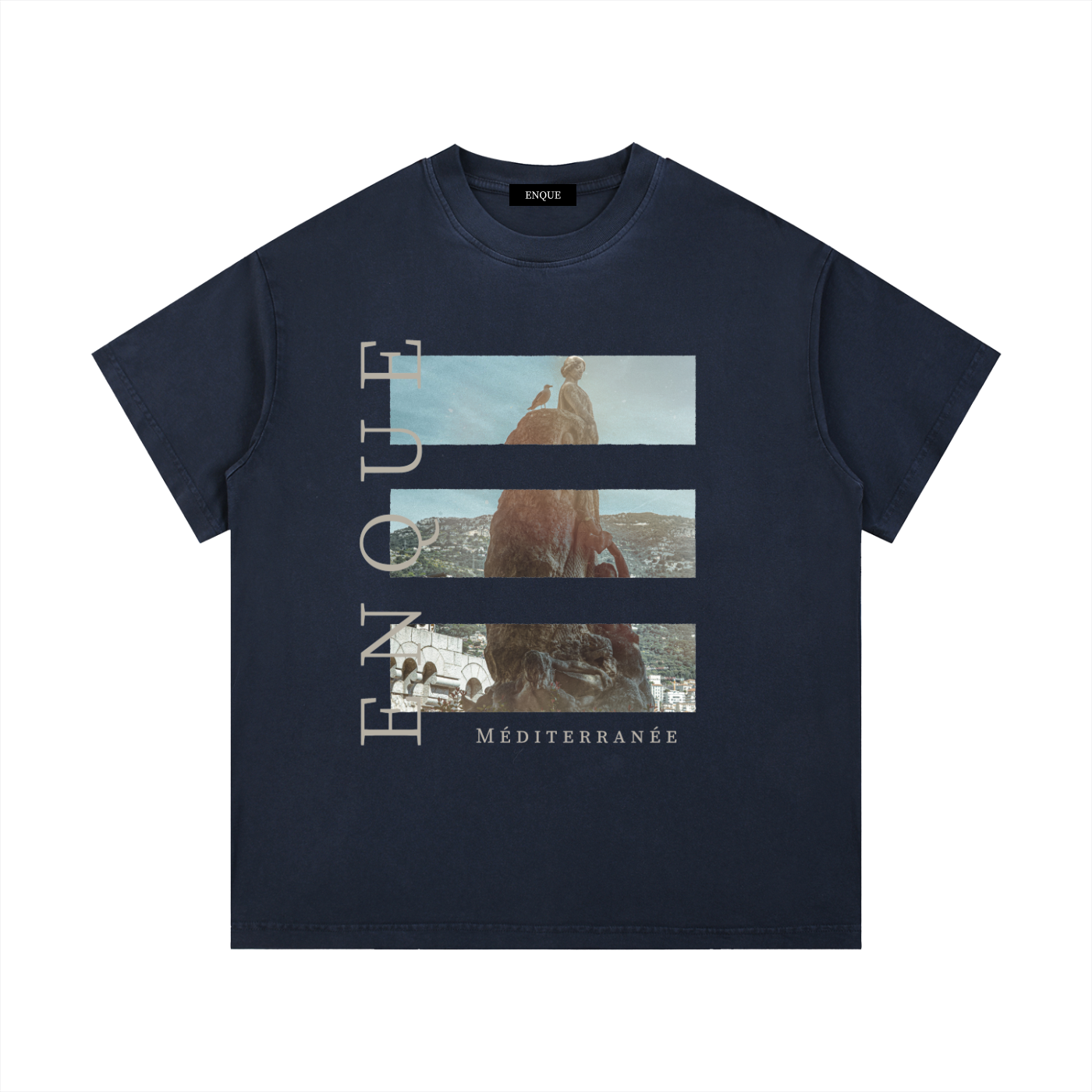 Statue de Monaco - Oversized Boxy Vintage Tee